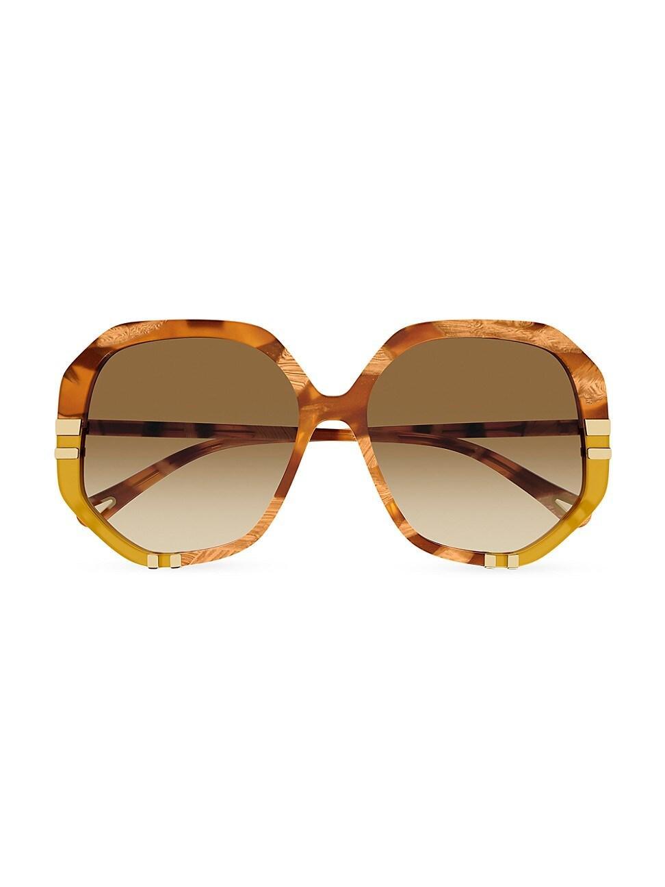 Womens West 55MM Acetate Geometric Sunglasses Product Image