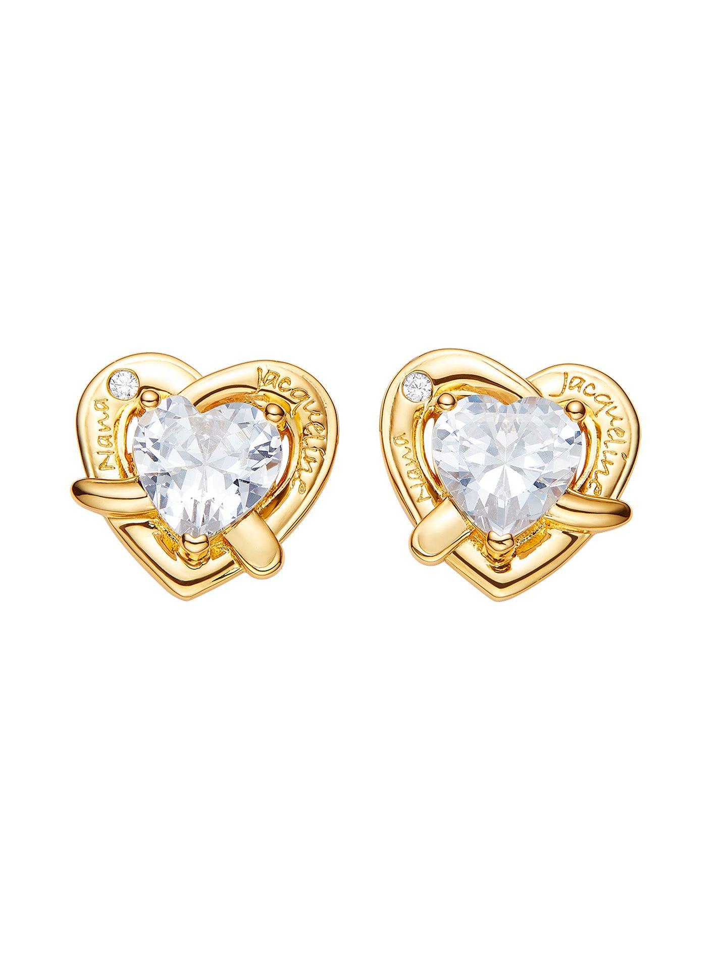 Ambre Heart Earrings (White) Product Image