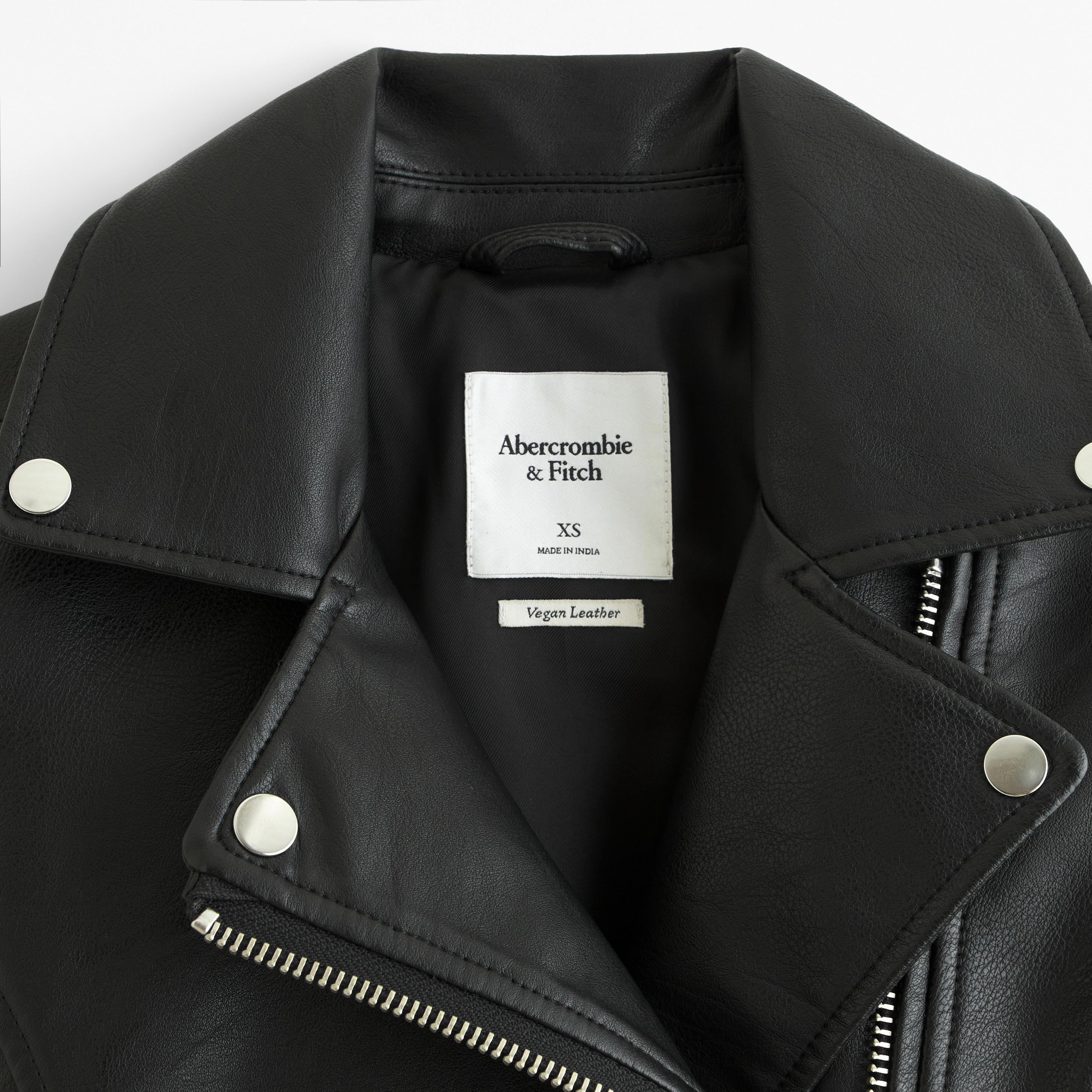 Vegan Leather Moto Jacket Product Image