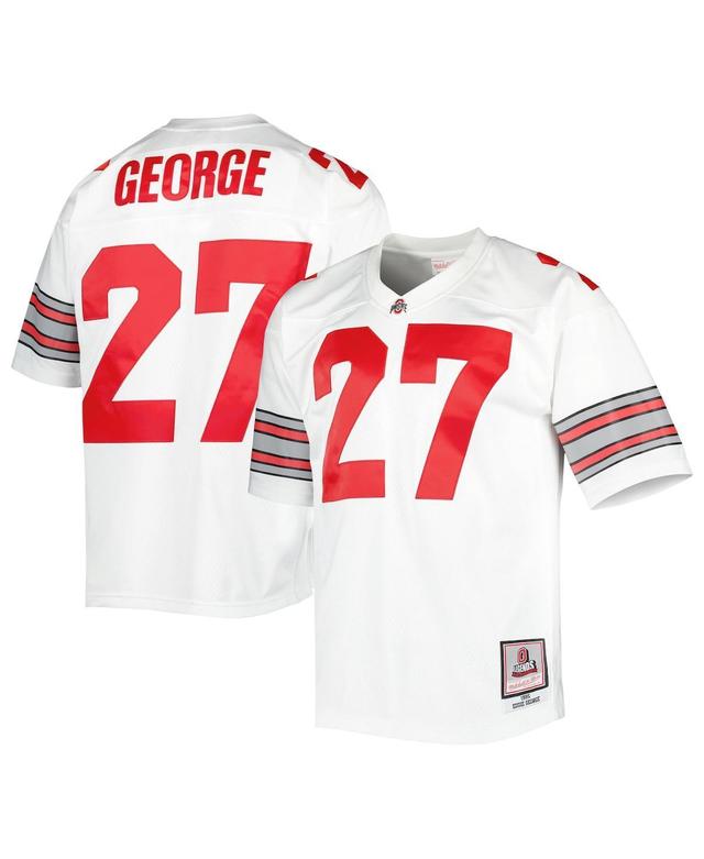 Mens Mitchell & Ness Eddie George White Ohio State Buckeyes Authentic Jersey - White Product Image