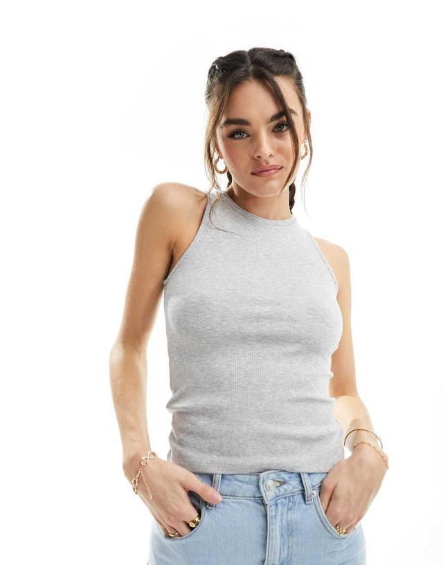 Object tank top in gray melange Product Image