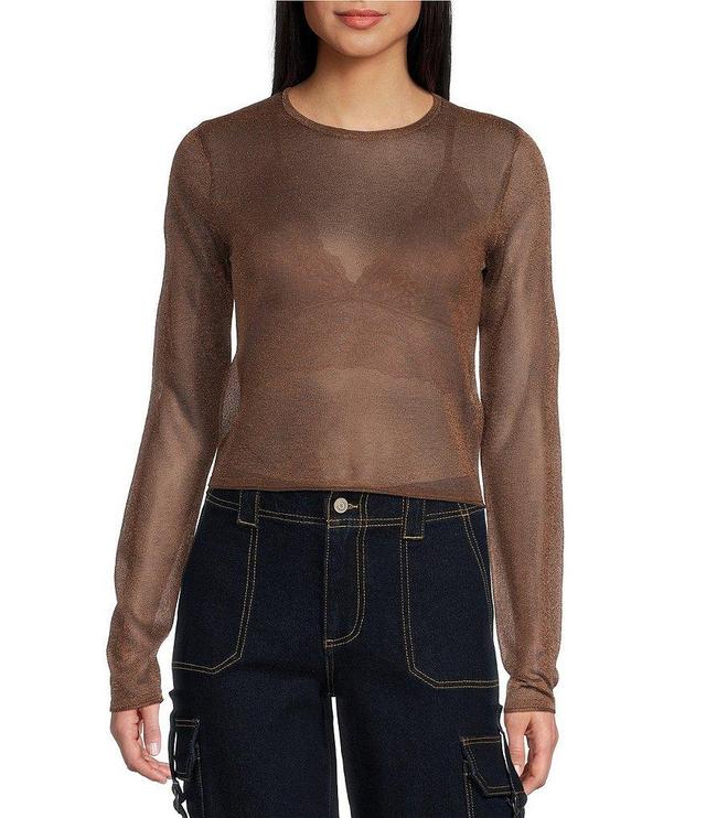 GB Lurex Mesh Sweater Top Product Image