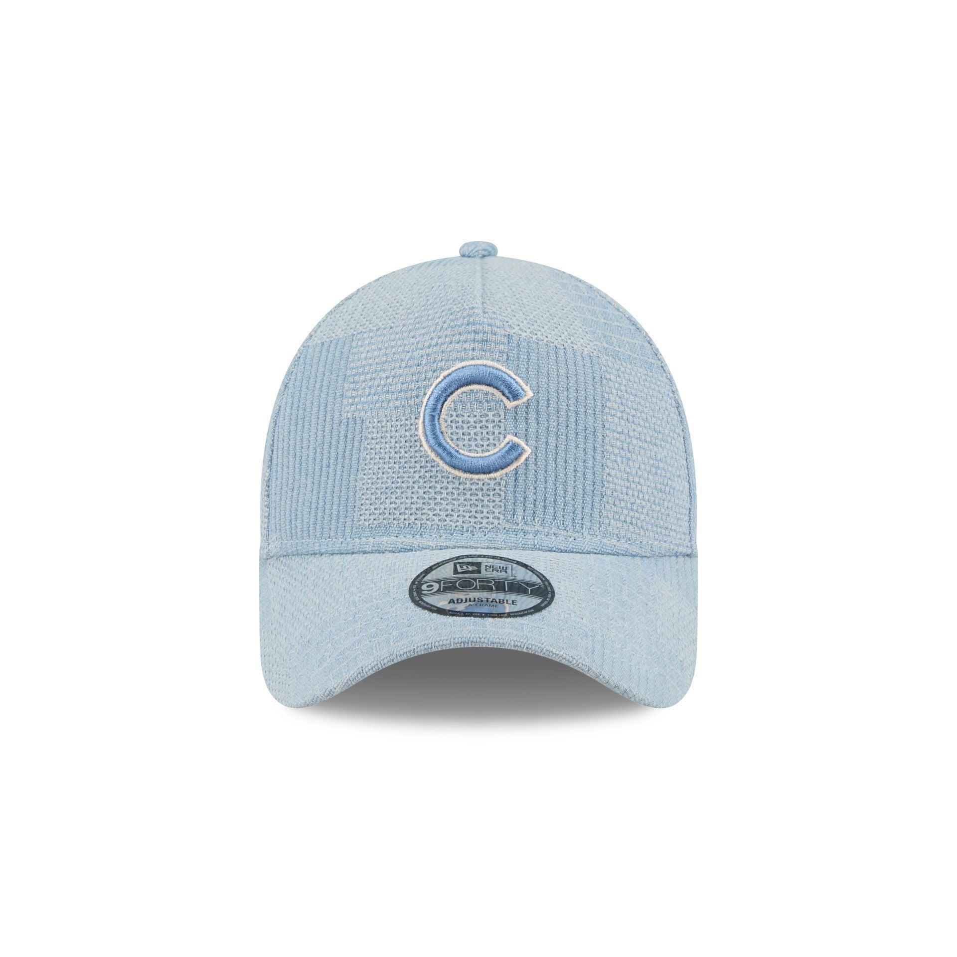 Chicago Cubs Logo Essentials Denim 9FORTY A-Frame Snapback Hat Male Product Image