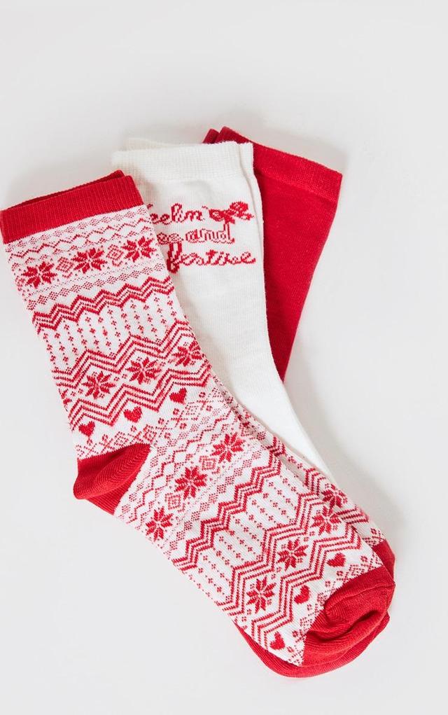 Multi Feelin' Festive 3 Pack Socks Product Image