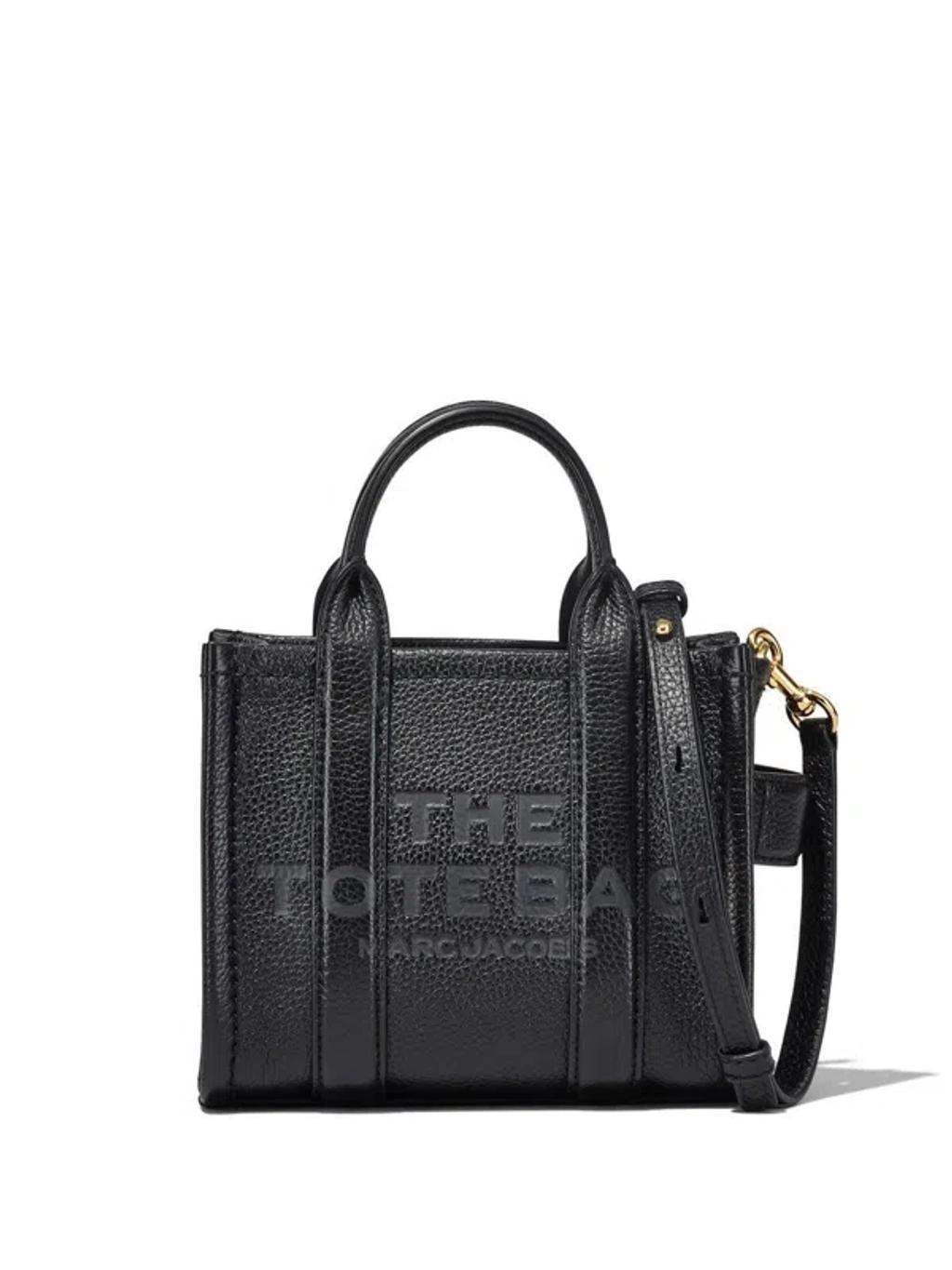 The Leather Micro Tote Bag In Black product image