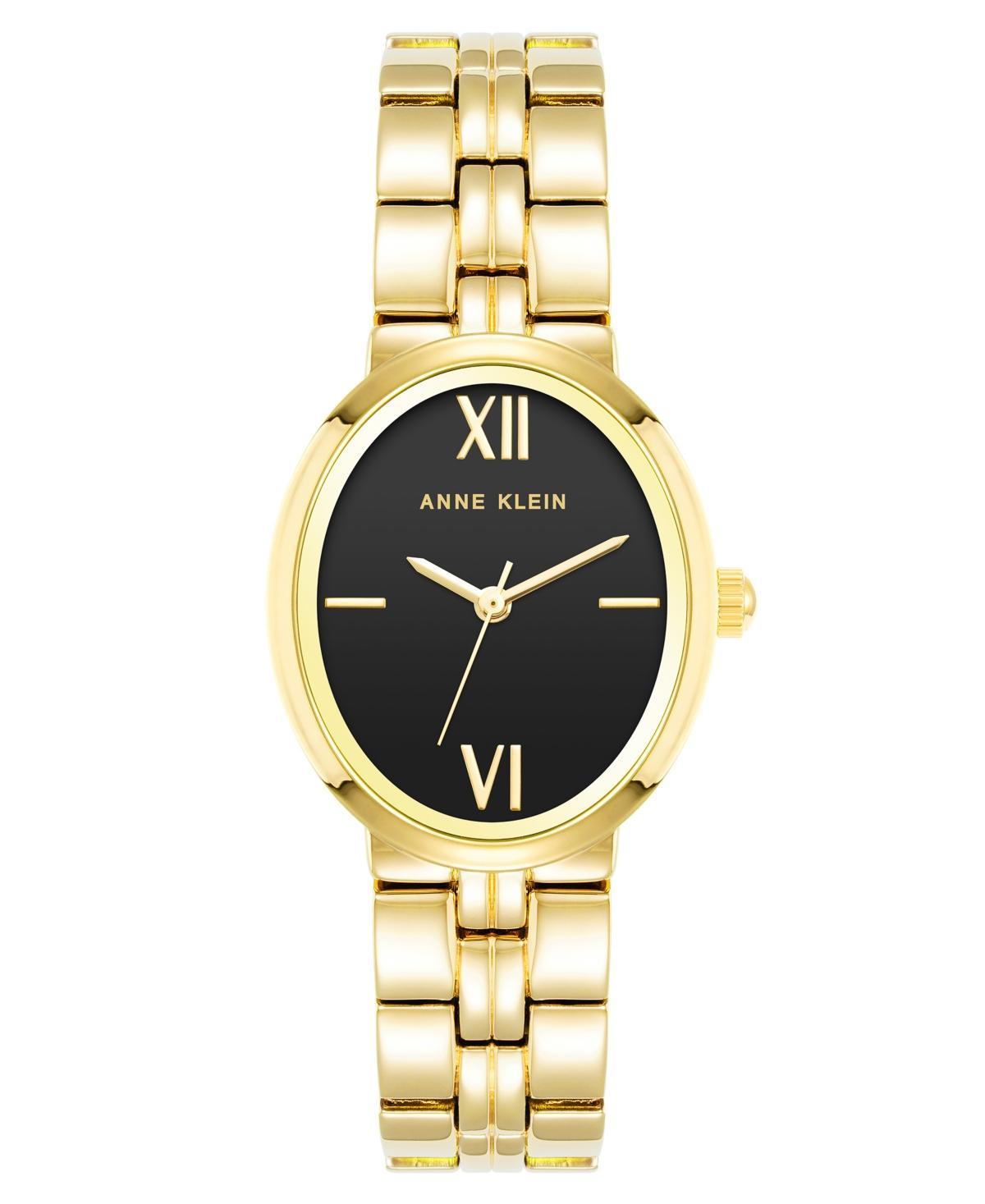 Anne Klein Womens Quartz Oval Gold-Tone Alloy Bracelet Watch Product Image