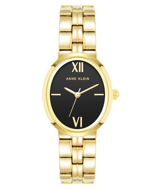 Anne Klein Womens Quartz Oval Gold-Tone Alloy Bracelet Watch Product Image