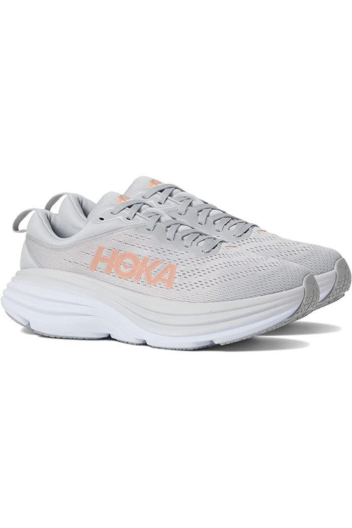 WOMEN'S HOKA BONDI 8 IN BLACK/WHITE MEDIUM WIDTH Female Product Image