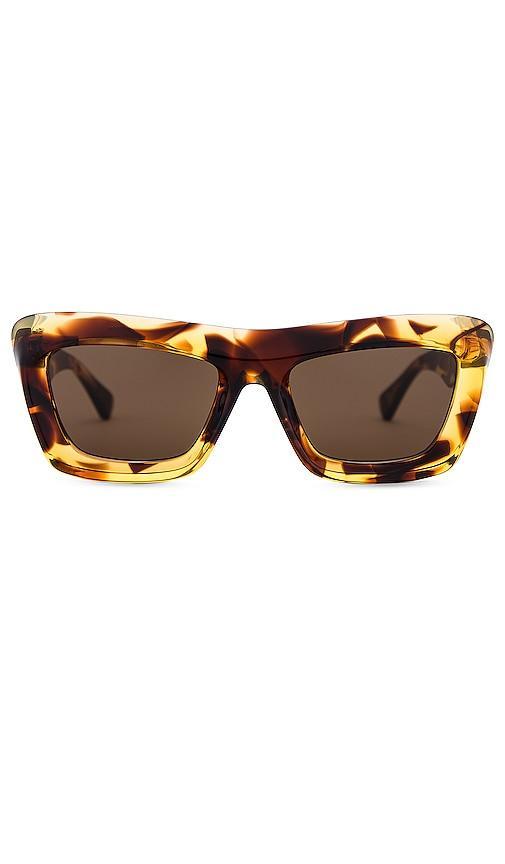 Bottega Veneta Womens Scoop 53mm Havana Rectangle Sunglasses product image