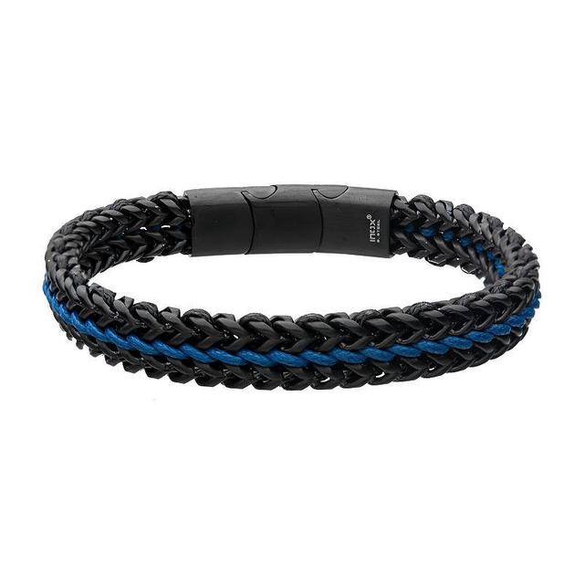 Mens Blue Wax Cord Bracelet Two Tone Product Image