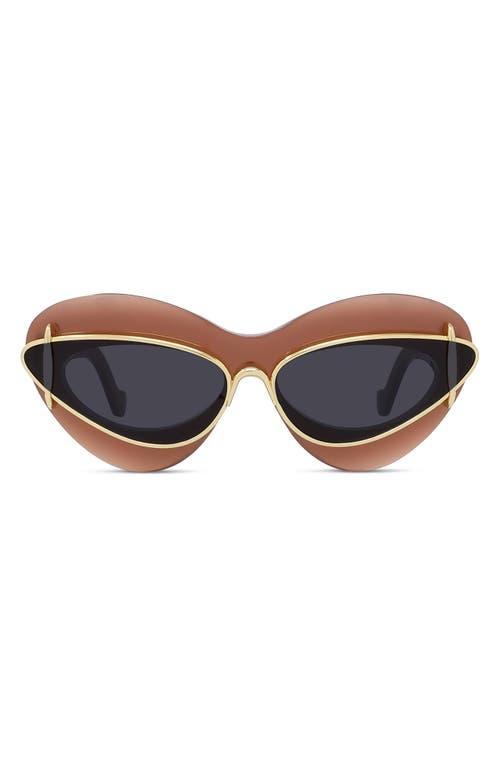 Double Frame Mixed-Media Cat-Eye Sunglasses Product Image