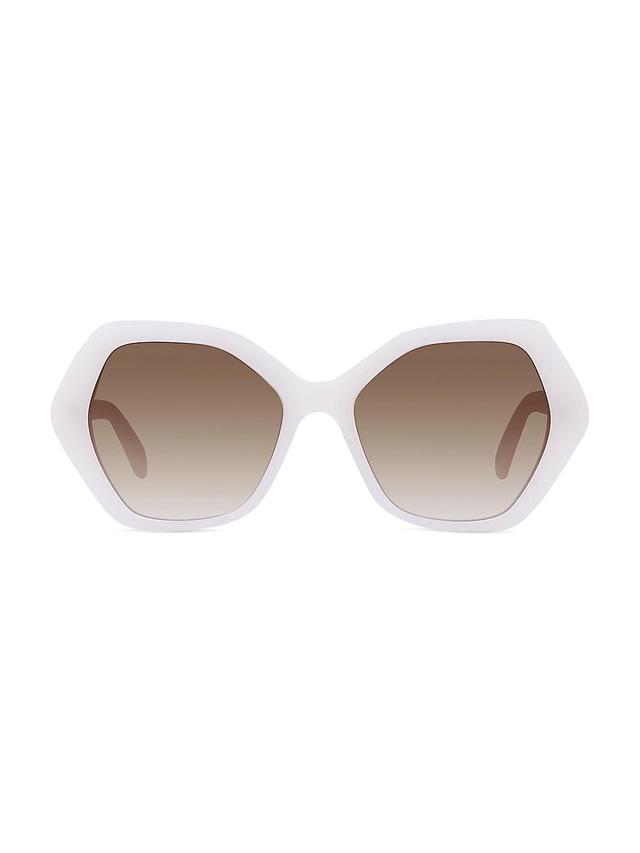 Womens 56MM Plastic Hexagonal Sunglasses Product Image