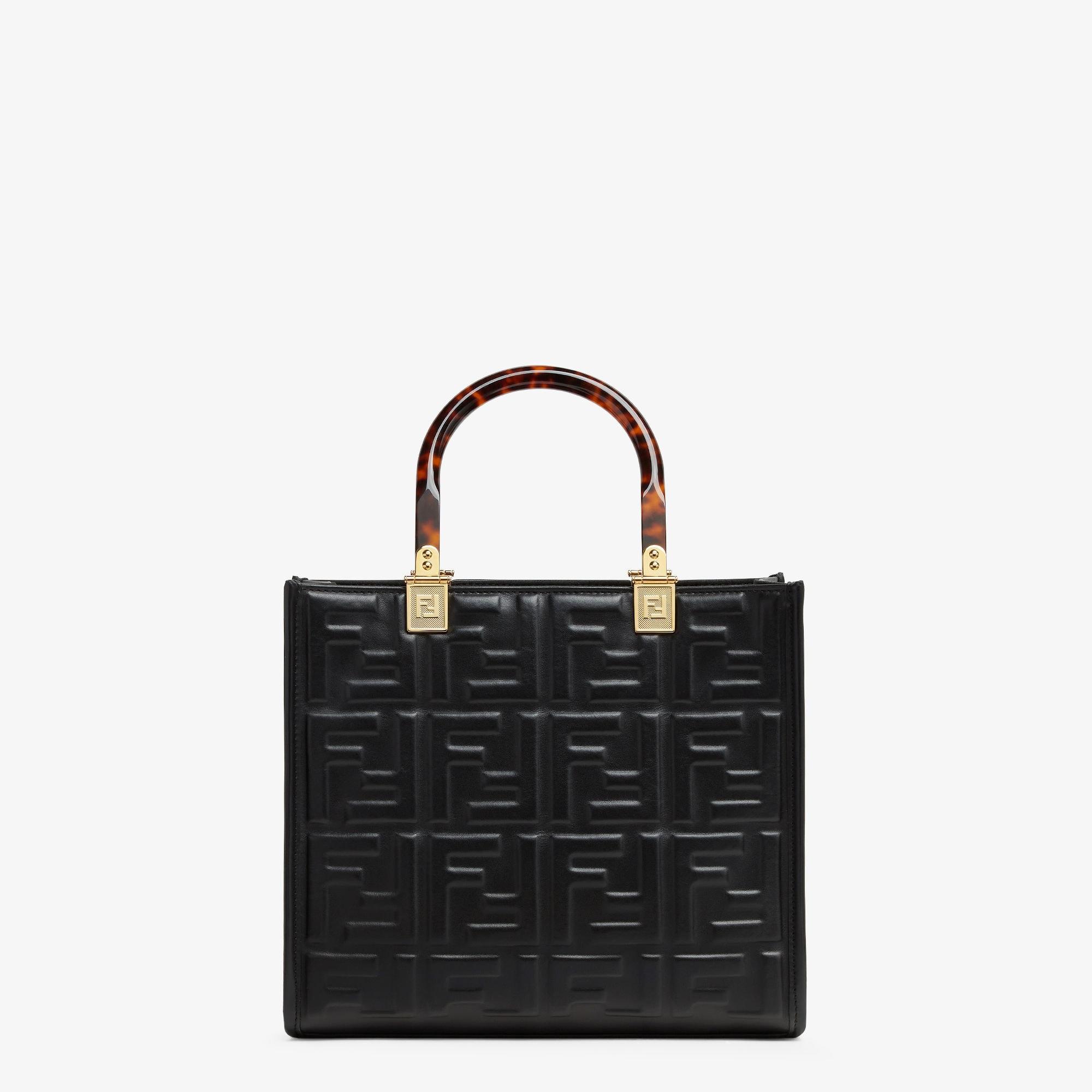 Fendi Sunshine SmallBlack leather shopper Product Image