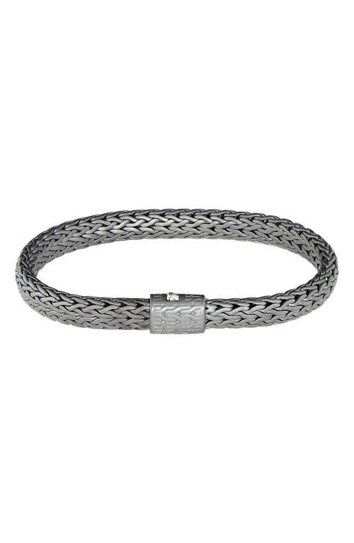 John Hardy Mens Classic Chain Black Rhodium Plate Bracelet Product Image