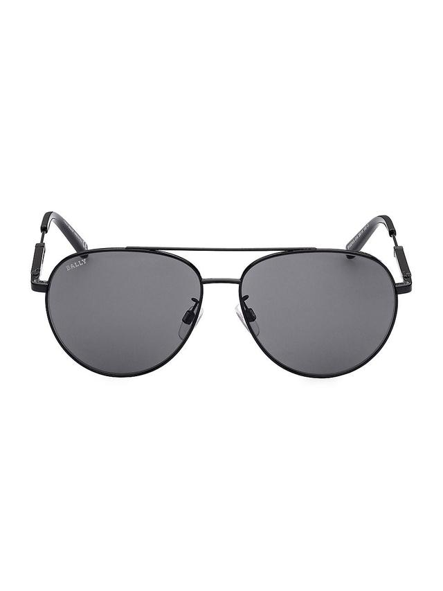 Mens 59MM Metal Aviator Sunglasses Product Image