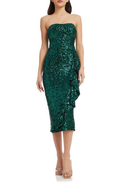 Dress the Population Alexis Sequin Strapless Sheath Dress Product Image