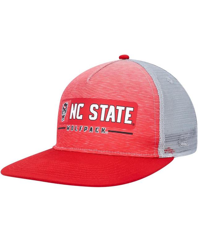 Mens Colosseum Red/Gray NC State Wolfpack Snapback Hat Product Image