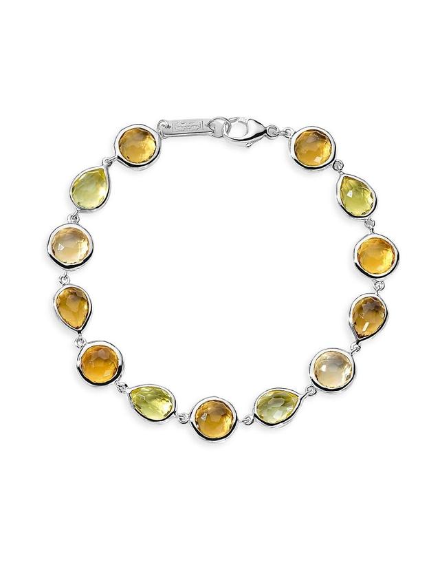 Womens Rock Candy Stone Row Sterling Silver & Multi-Stone Station Bracelet Product Image