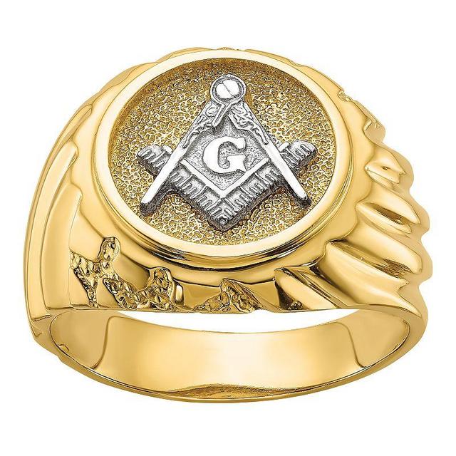 Masonic Collection Mens 10k Gold Two-tone Ring, 10k Two Tone Product Image