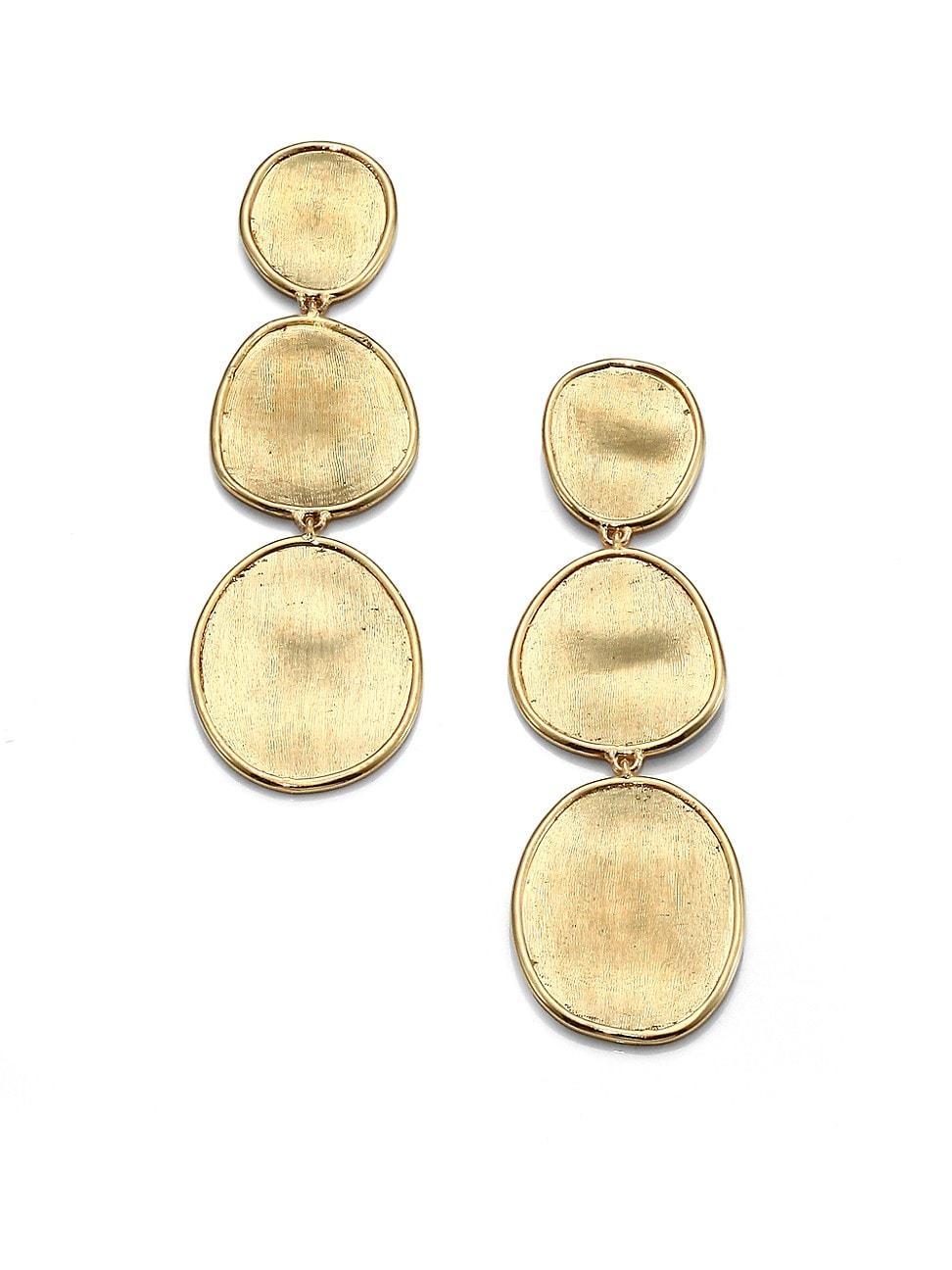 Womens Lunaria 18K Yellow Gold Triple-Drop Earrings - Gold Product Image