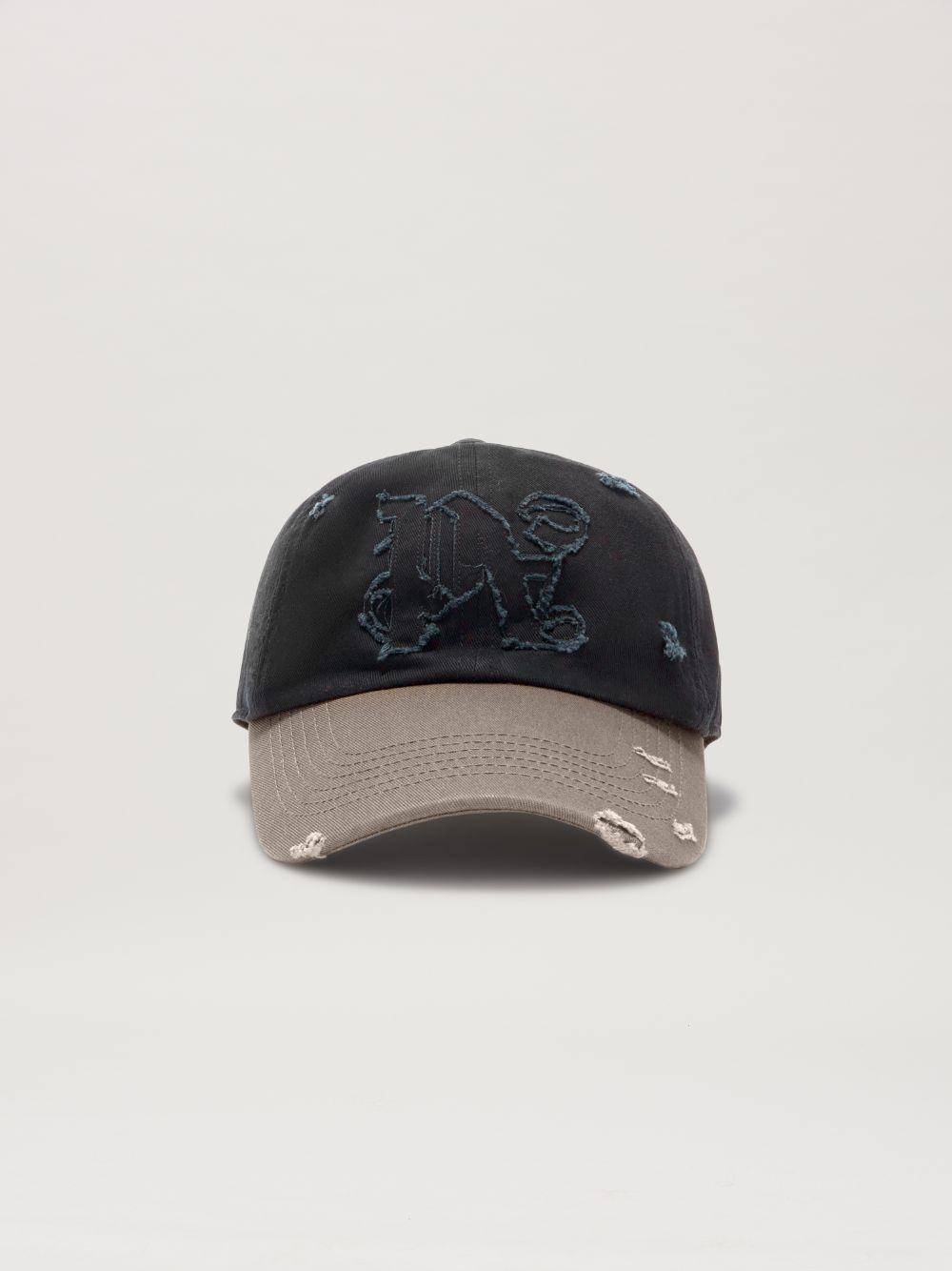 Ripped Monogram Cap in blue  - Palm Angels® Official  Product Image