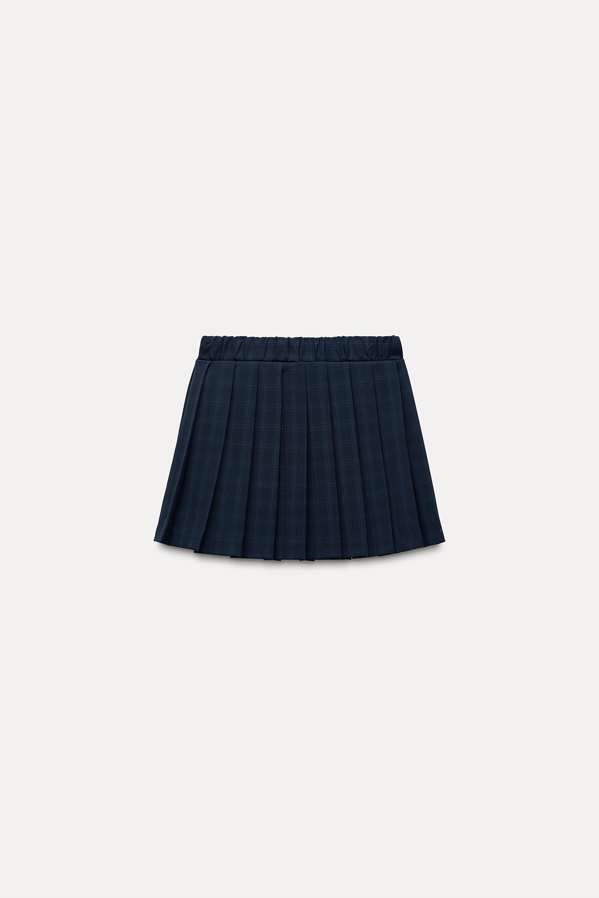 CHECKERED PLEATED MINI SKIRT Product Image