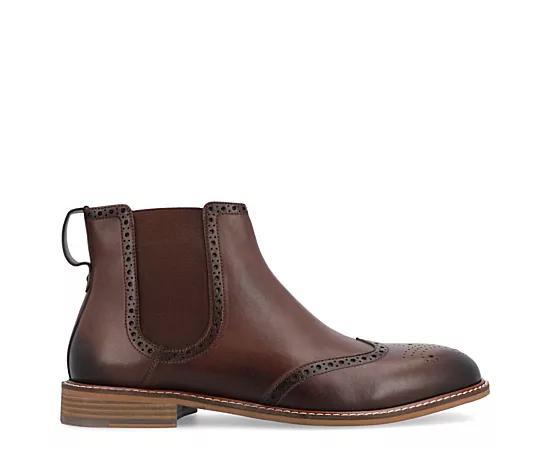 Thomas & Vine Watson Mens Wingtip Chelsea Boots Brown Product Image