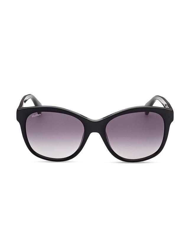 Max Mara Womens 56MM Butterfly Sunglasses - Black Product Image