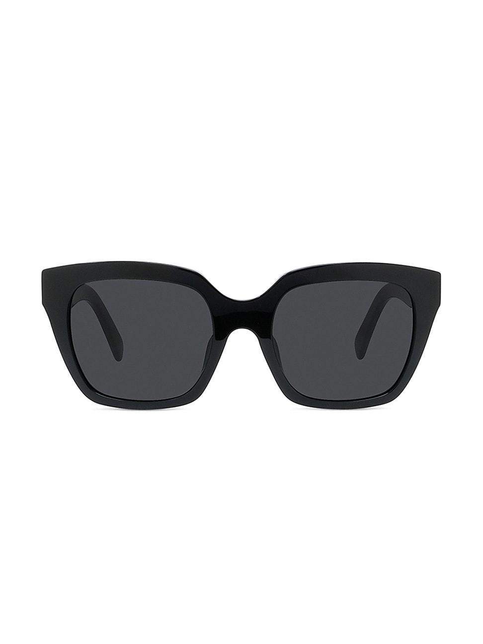 Celine Eyewear - Logo Acetate Sunglasses - Mens - Black Product Image