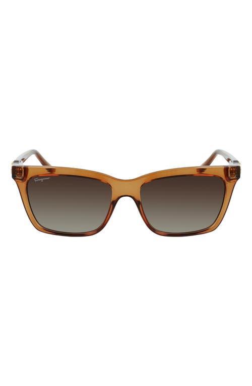 FERRAGAMO Gancini 54mm Rectangular Sunglasses Product Image