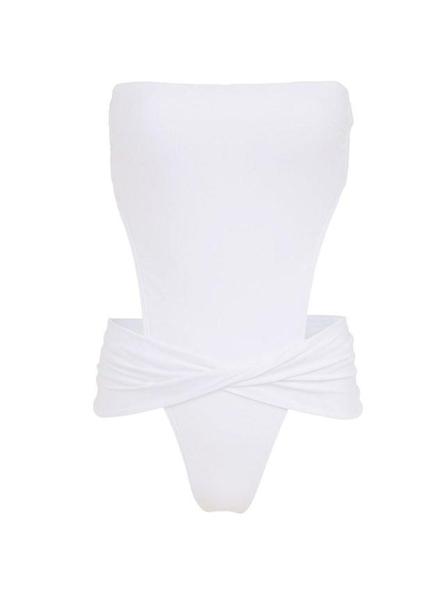 Kieza High-Cut Strapless One-Piece Swimsuit Product Image