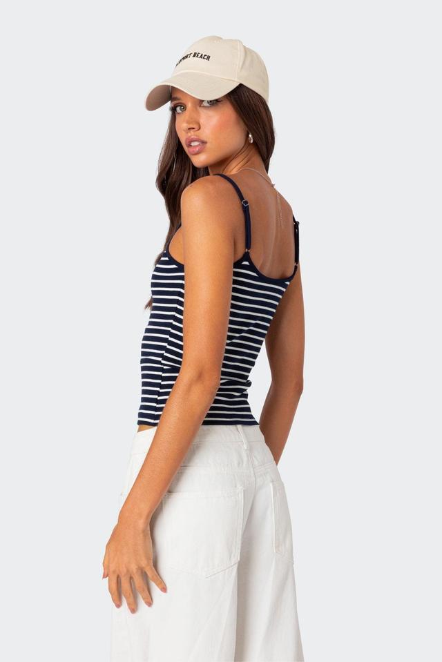 Gretta Striped Ribbed Tank Top Product Image