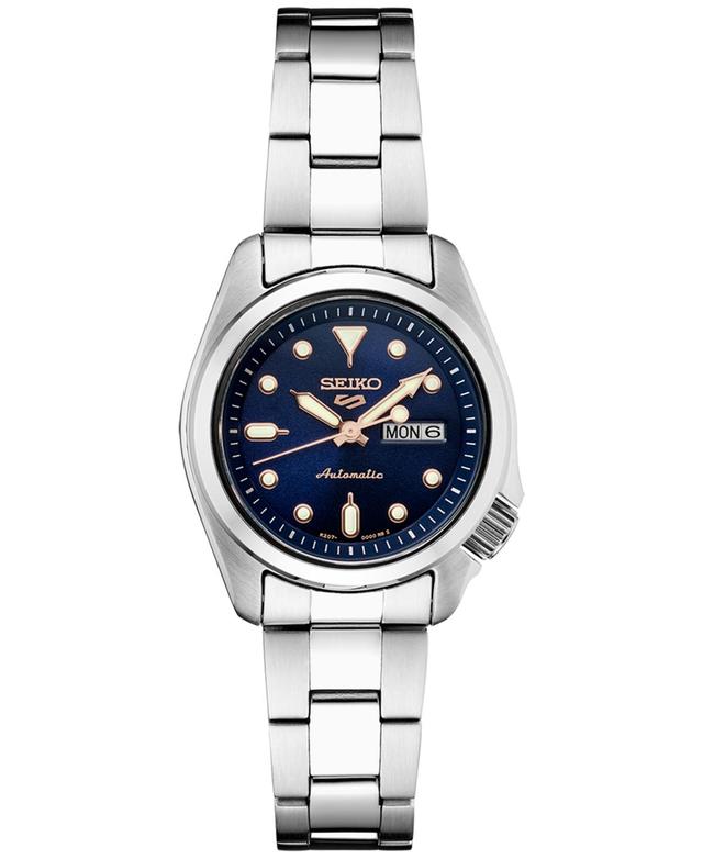 Seiko Womens Automatic 5 Sports Stainless Steel Bracelet Watch 28mm Product Image