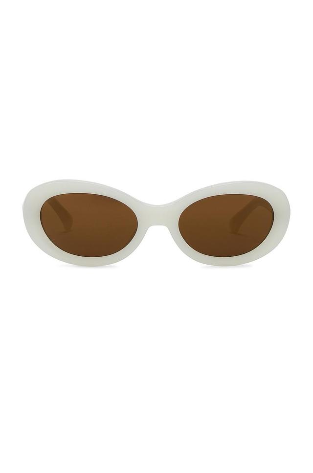 Dries Van Noten Oval Sunglasses Ivory.. Product Image