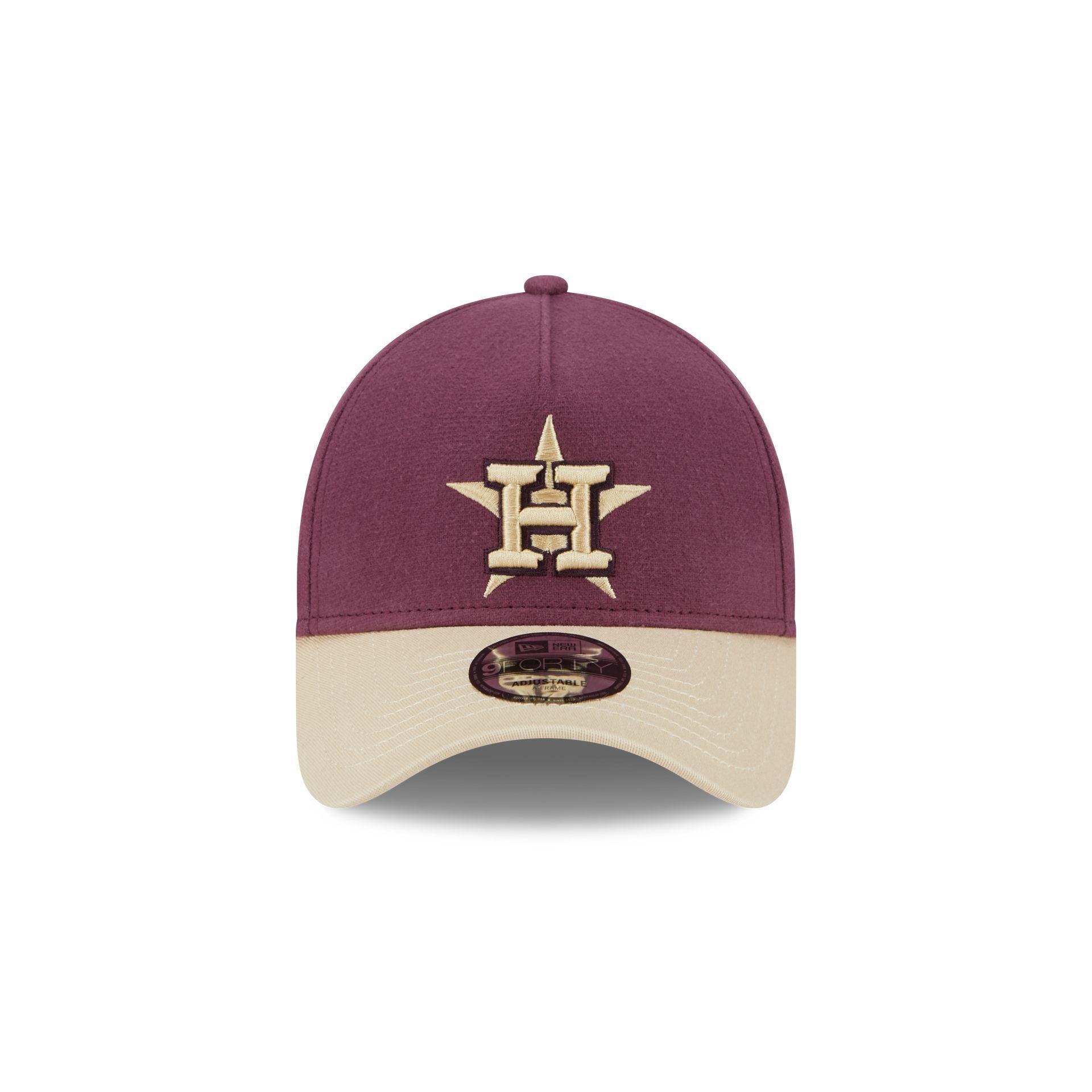 Houston Astros Moleskin Crown Maroon 9FORTY A-Frame Snapback Hat Male Product Image