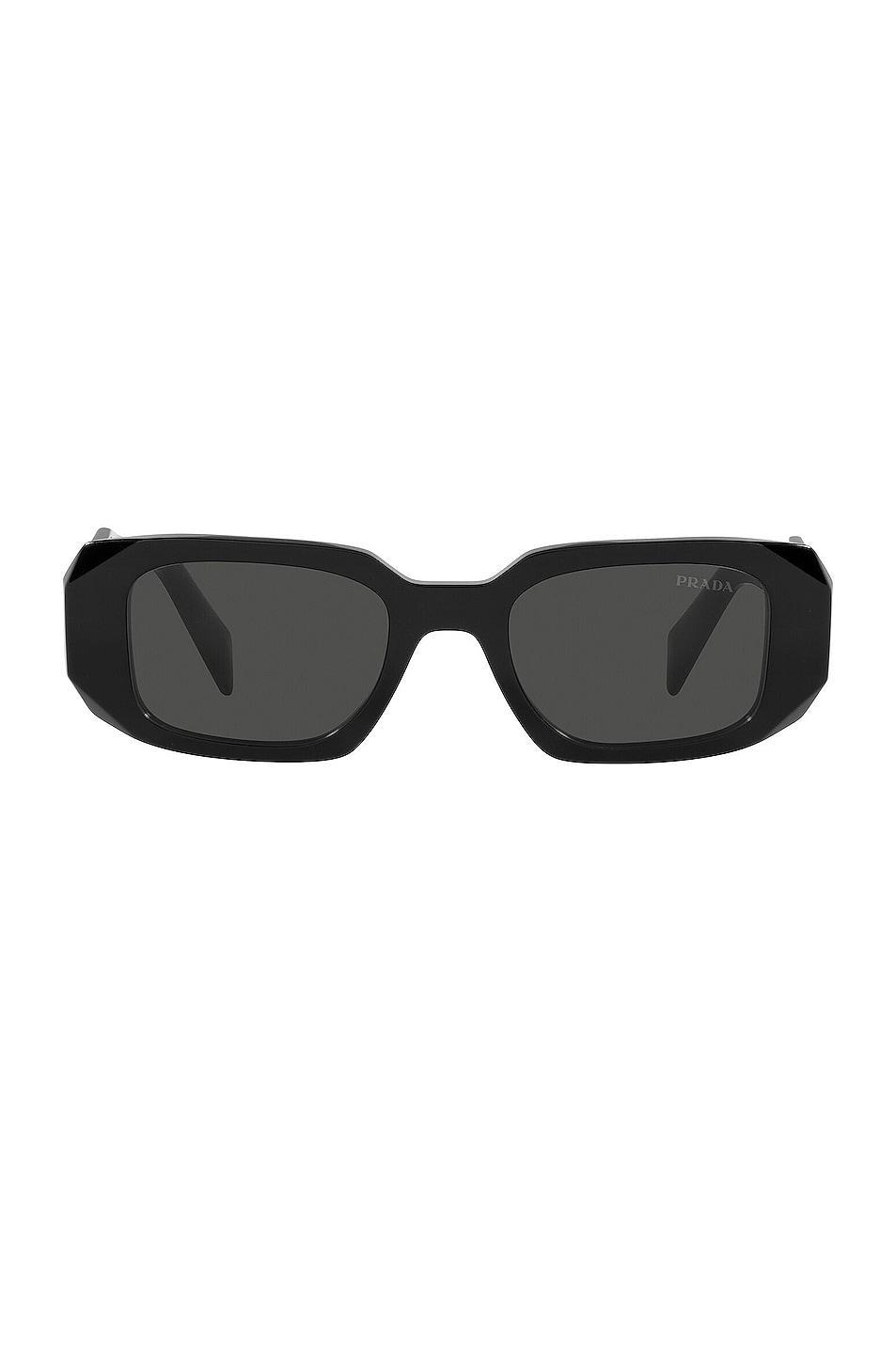 Prada Scultoreo Narrow Sunglasses in Black Product Image