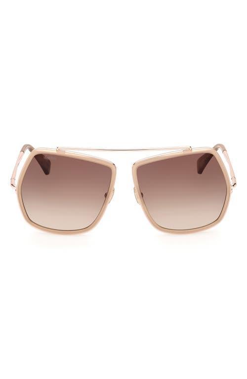 Max Mara 64mm Gradient Oversize Geometric Sunglasses Product Image