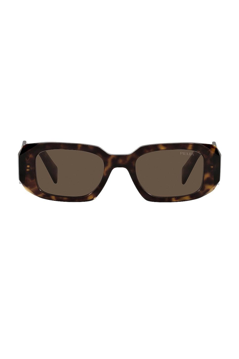 Prada Scultoreo Narrow Sunglasses in Black Product Image