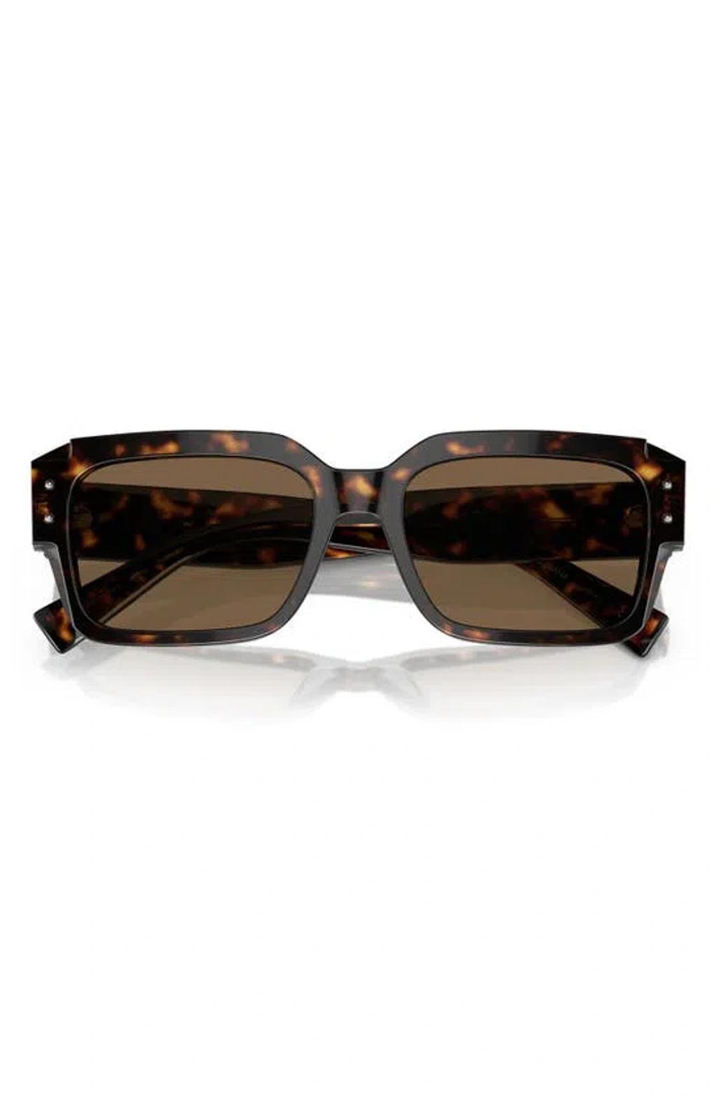 56mm Square Sunglasses In Havana Product Image