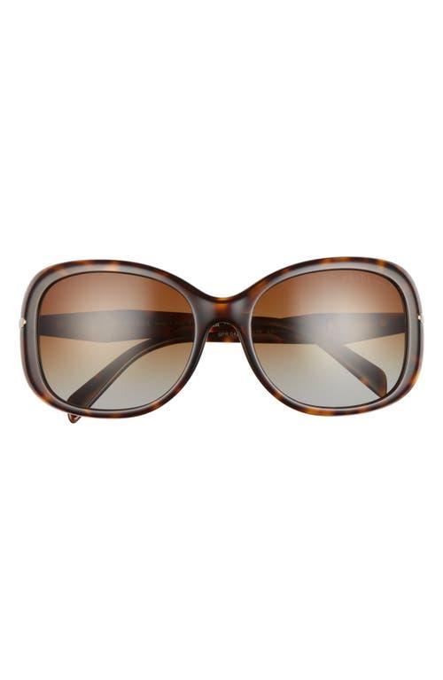 Prada 57mm Oversize Polarized Round Sunglasses Product Image