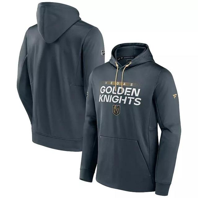 Mens Fanatics Branded Gray Vegas Golden Knights Authentic Pro Rink Pullover Hoodie Product Image