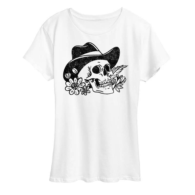 Womens Cowboy Skull Tee Graphic Tee Product Image