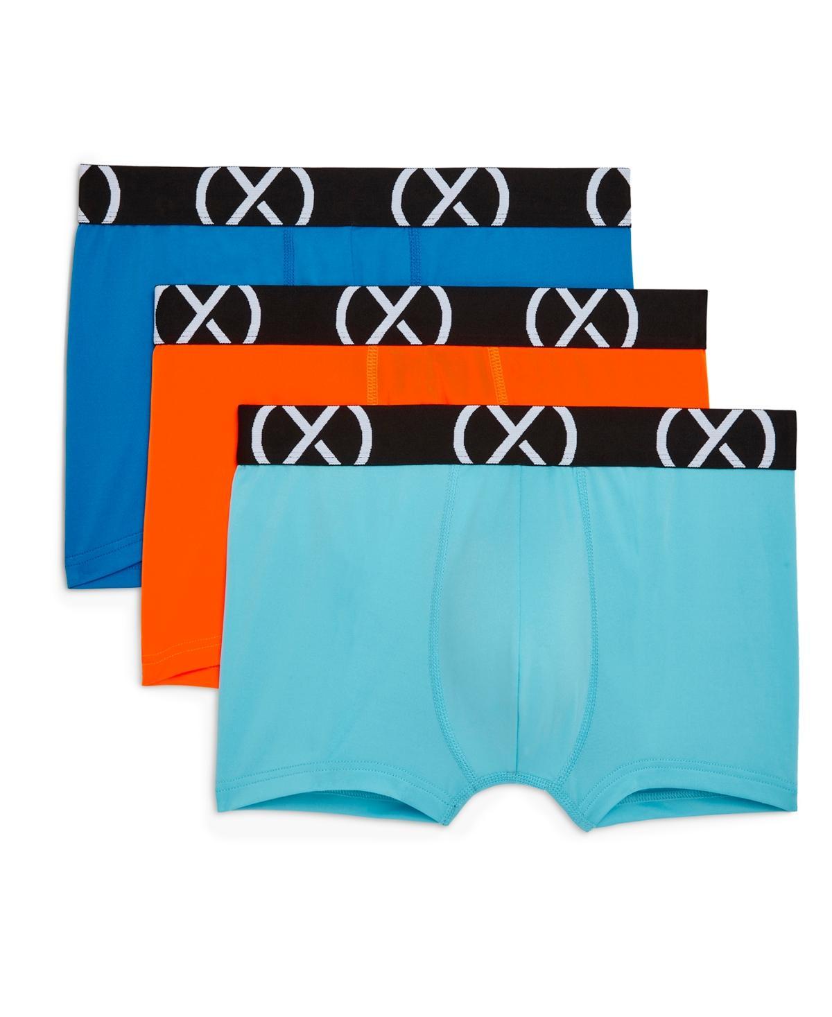 2(x)ist Mens Micro Sport No Show Performance Ready Trunk, Pack of 3 - Electric Blue, Shocking Orange Product Image