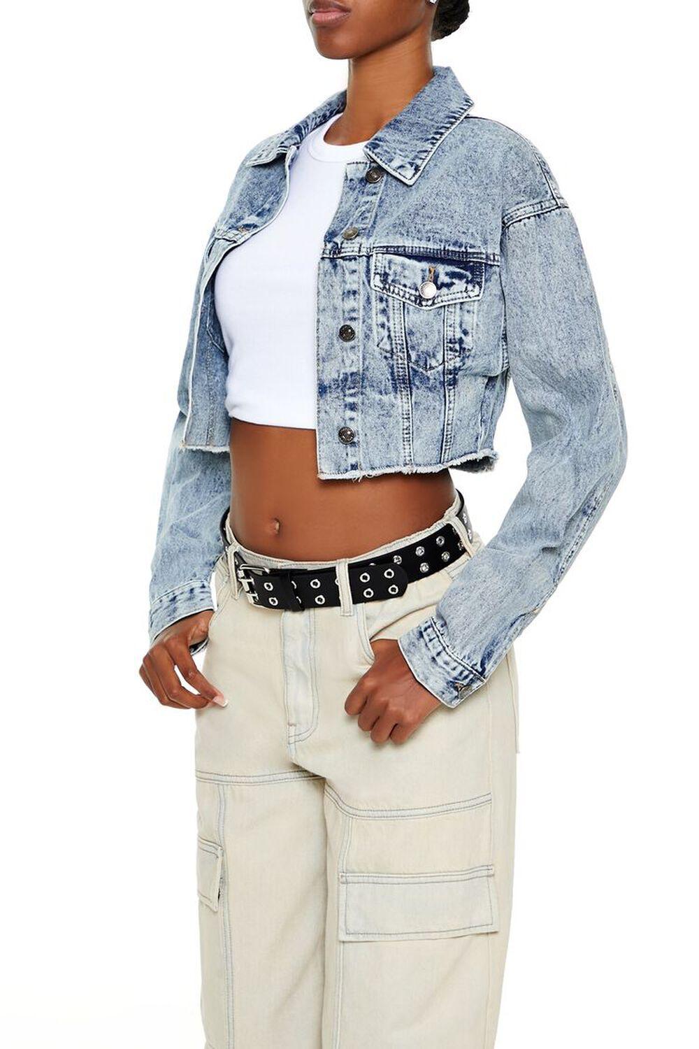 Heart Acid Wash Denim Jacket | Forever 21 Product Image