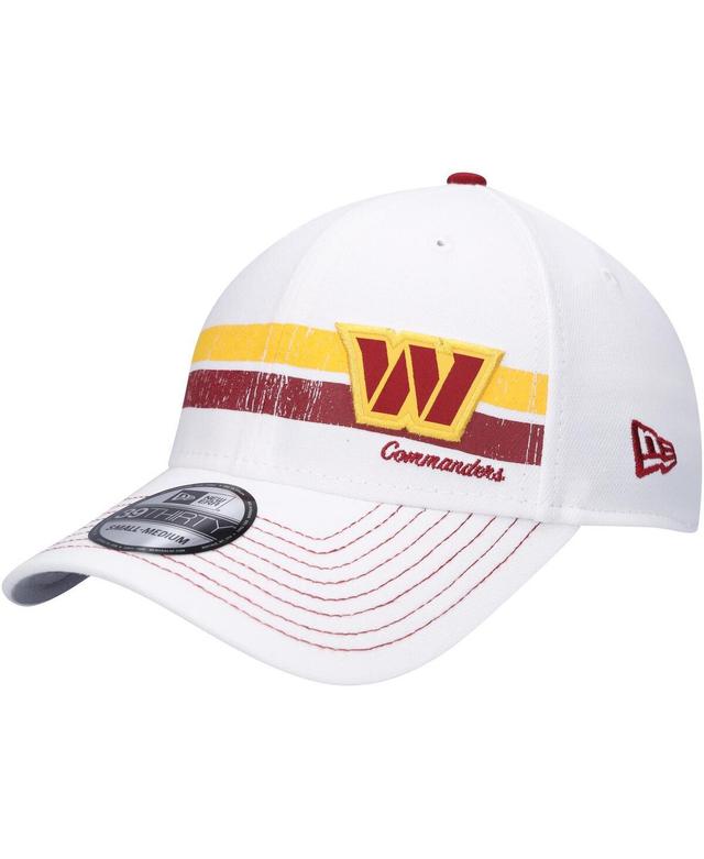 Mens New Era White Washington Commanders Polar 39THIRTY Flex Hat Product Image