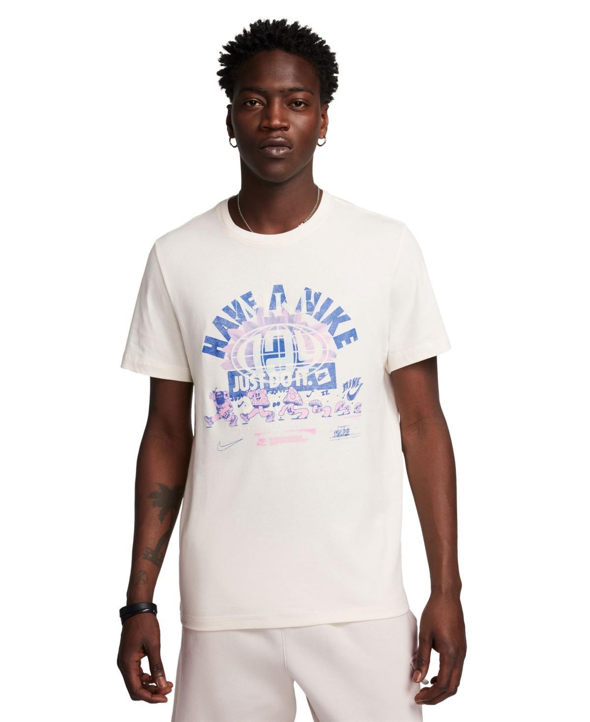 NIKE Men's Sportswear Classic-fit Logo Graphic T-shirt In Pale Ivory Product Image