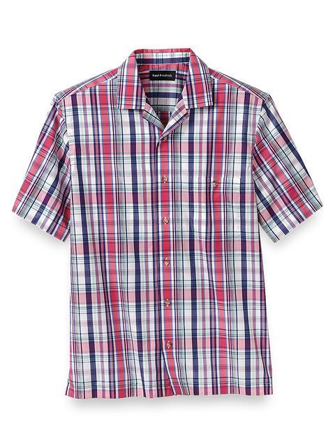 Cotton Plaid Print Casual Shirt - Multi Product Image