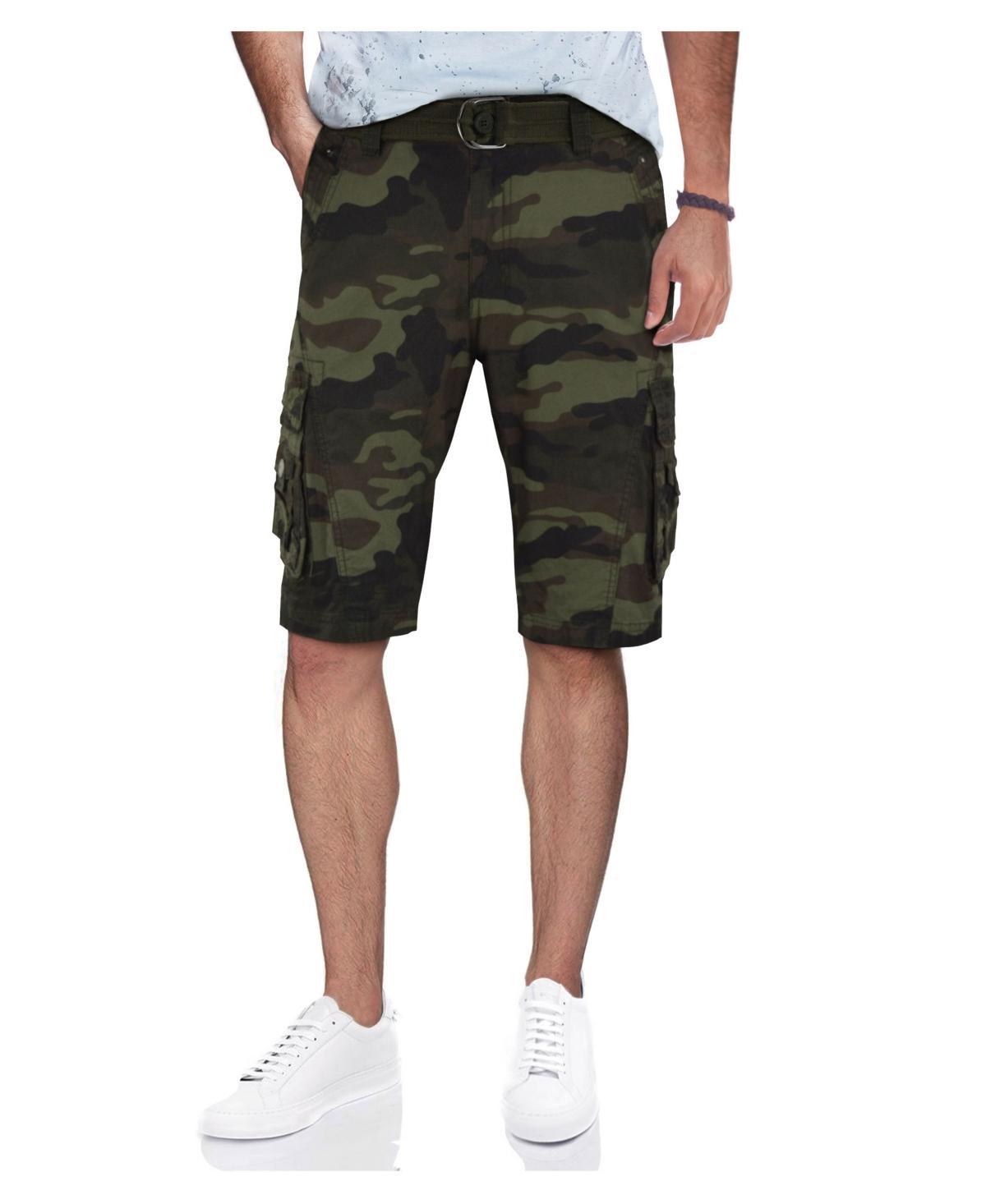 X-Ray Mens Belted Snap Detail Cargo Shorts Product Image