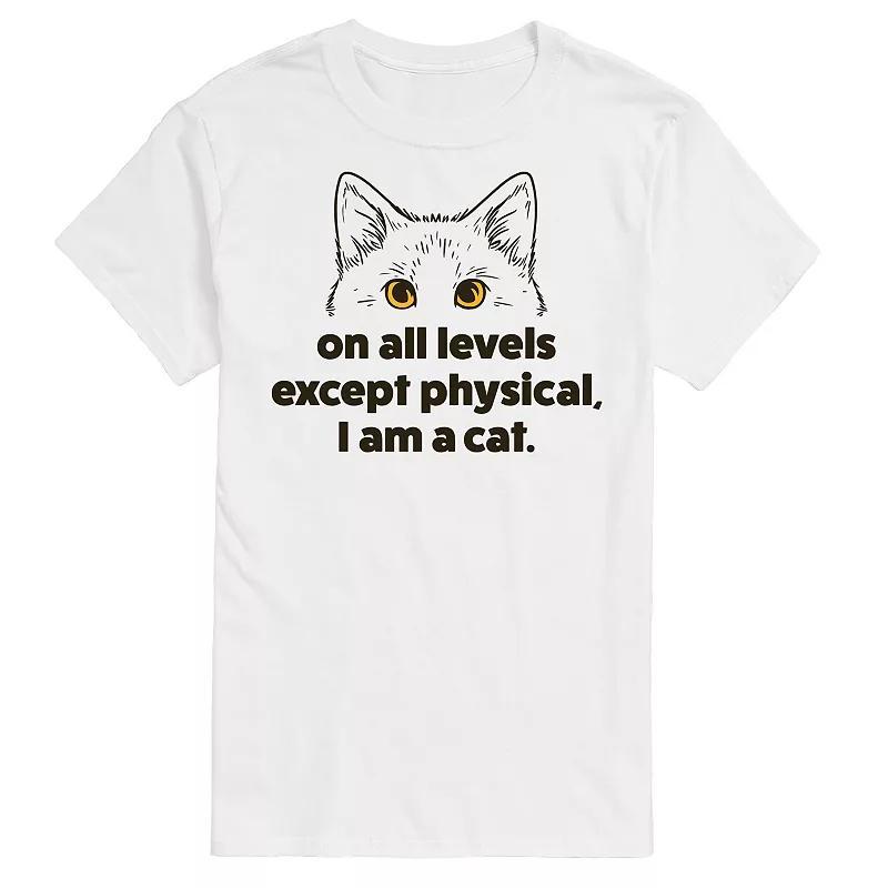 Big & Tall I Am A Cat On All Levels Except Physical Graphic Tee, Mens Product Image