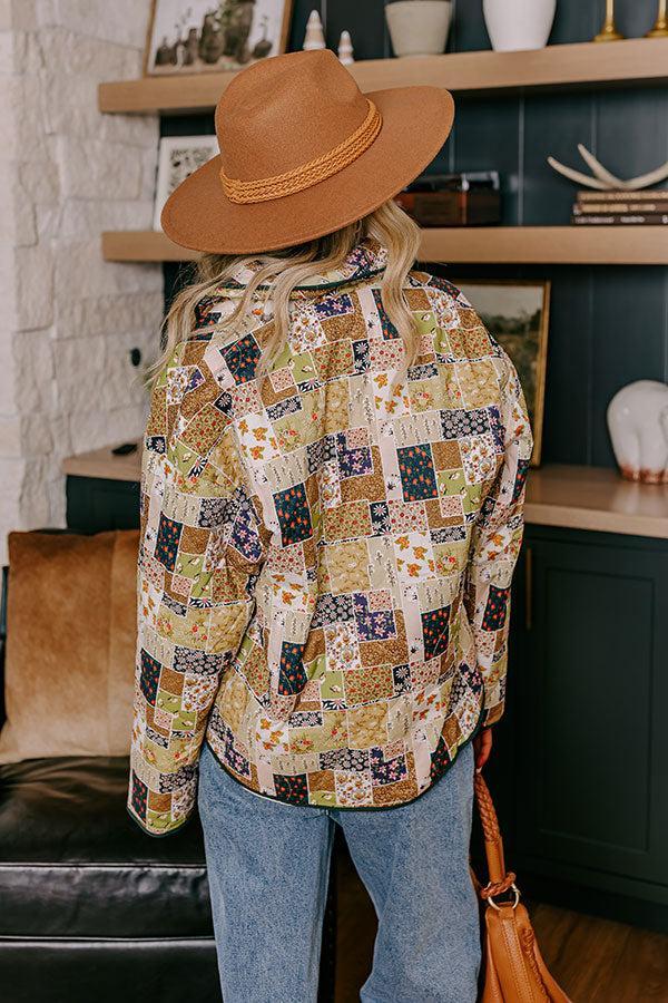 Pumpkin Patch Please Floral Jacket in Green Product Image